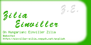 zilia einviller business card